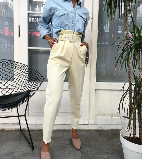 Pantaloni  Marina Crem