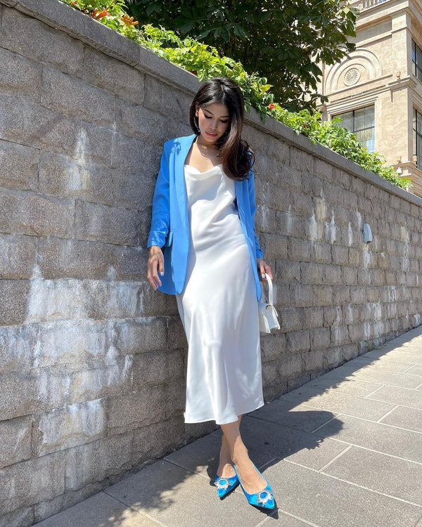 Rochie Alb cu dublura  CMC02